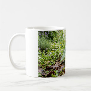 Igel schaut unter einem Blatt hervor Kaffeetasse