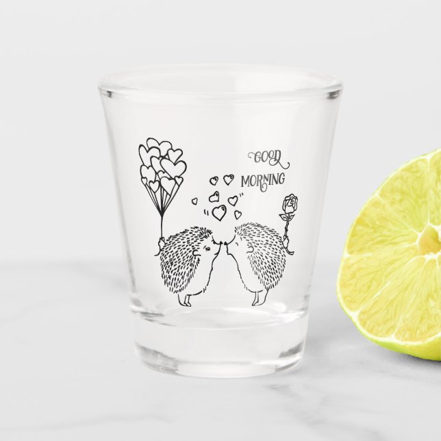 Igel Shotglas Schnapsglas (Vorderseite)