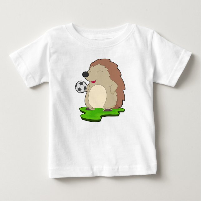 Igel Soccer Player Soccer Baby T-shirt (Vorderseite)