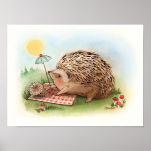 Igel Sommernachmittags-Kunstpostkarte Poster