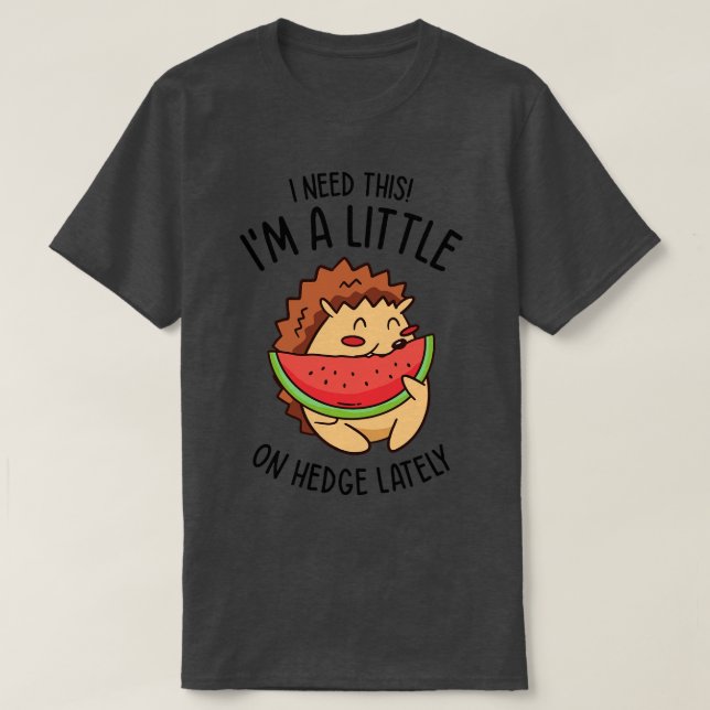 Igel Süße Tier Watermelon Fruchtsäfte Lebensmittel T-Shirt (Design vorne)