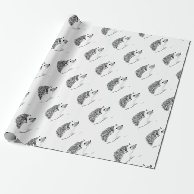Igel-Tier-Aquarellwald Geschenkpapier (Ungerollt)