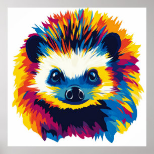 Igel Tierabbildungen Aquarellmalerei Poster