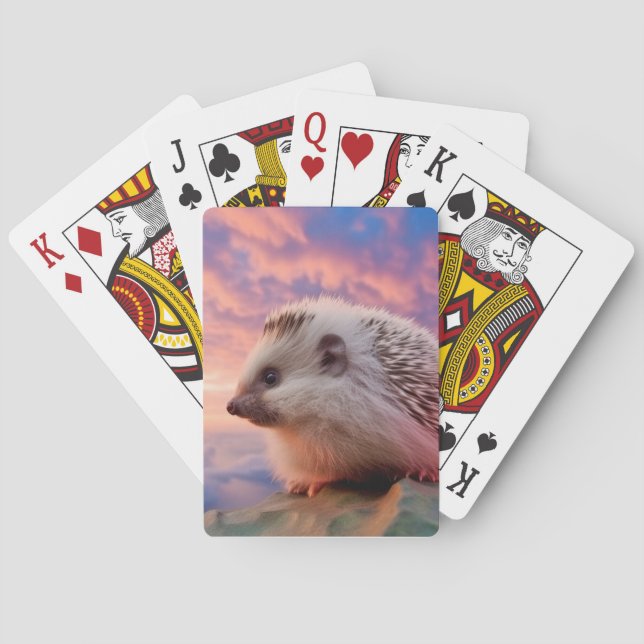 Igel Tierart Majestic Wild Spielkarten (Rückseite)