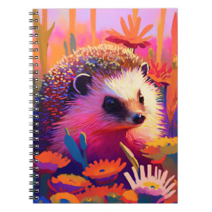 Igel Tierportrait Malerei Wildnis Außenbereich Notizblock