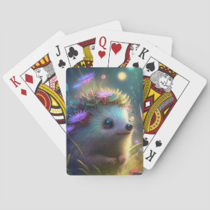 Igel Tierportrait Malerei Wildnis Außenbereich Spielkarten