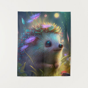 Igel Tierportrait Malerei Wildnis Außenbereich Wandteppich