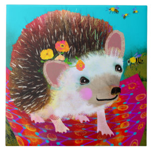 Igel und Bienen Keramik Küche Fliese