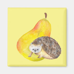 Igel und Birne Magnet