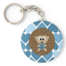 Igel und blaue Herzen