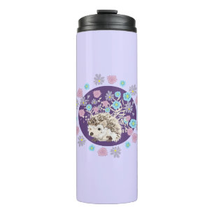 Igel und Blume Thermosbecher