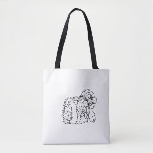 Igel und Erdbeeren Tasche