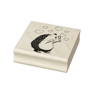 Igel und Herz Gummistempel