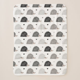 Igel und Herzen Sherpadecke