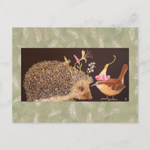 Igel und Karolina Postkarte
