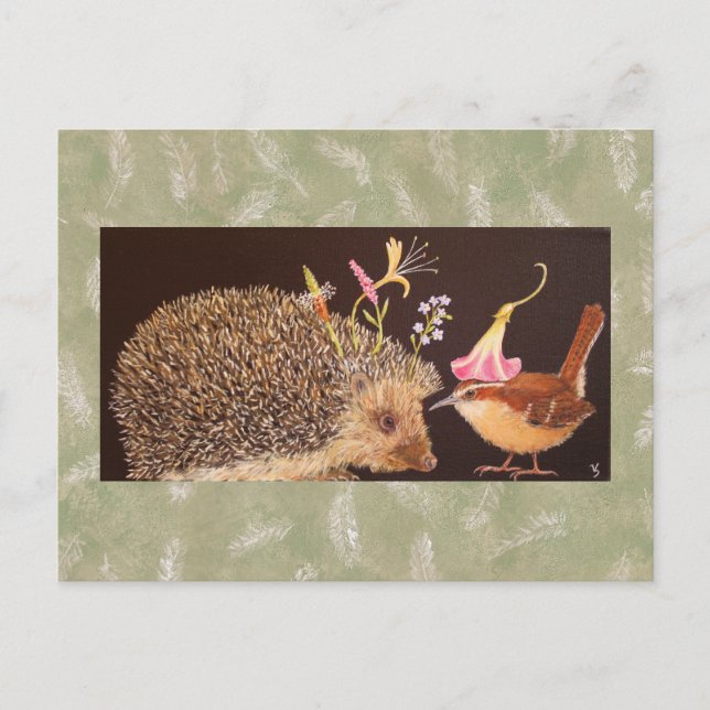 Igel und Karolina Postkarte (Vorderseite)