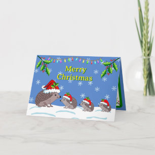 Igel und Kinder Weihnachten Karte