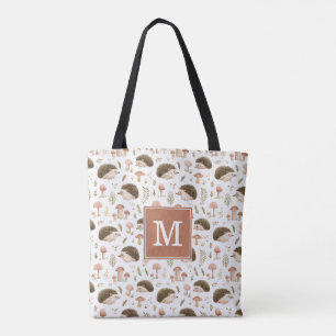 Igel und Pilze Tragetasche Tasche