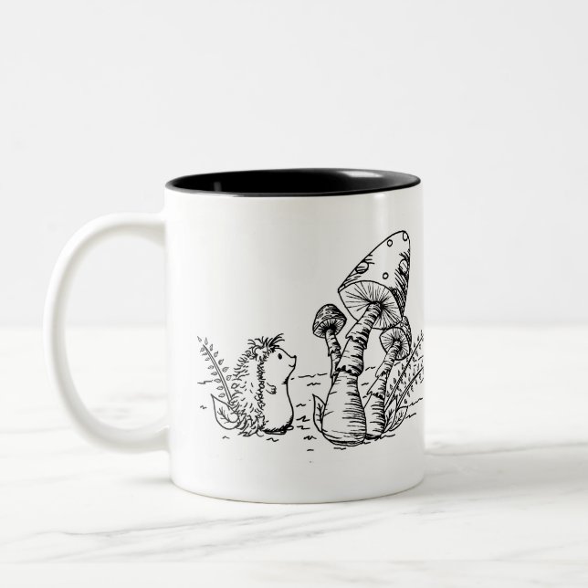 Igel und Pilzkultur Tasse (Links)