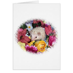 Igel unter den Blumen