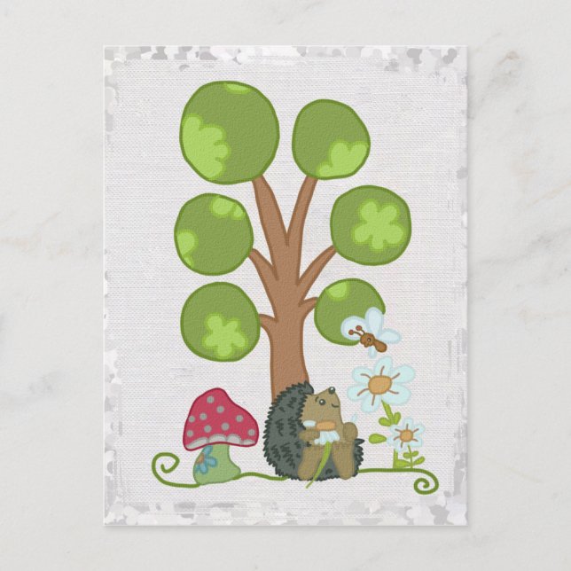 Igel unterm Baum Postkarte (Vorderseite)