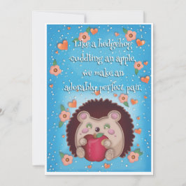 Igel Valentine Feiertagskarte