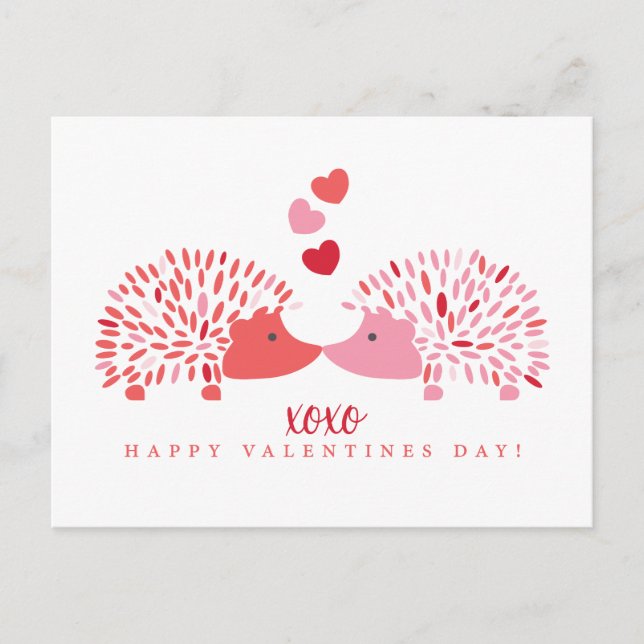 Igel Valentine Postkarte (Vorderseite)