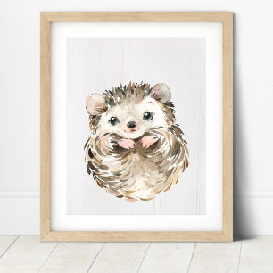 Igel-Wald-Kinderzimmer-Kunstprint Poster