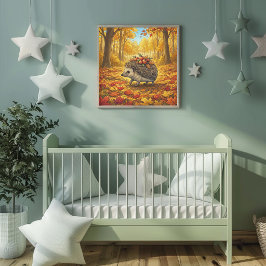Igel Waldtiere Kinderzimmerposter Poster