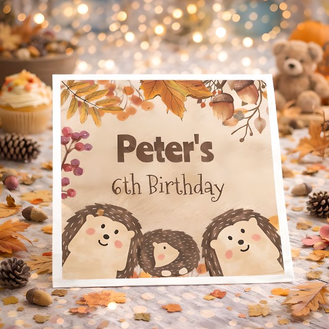 Igel Wasserfarbe Geburtstag Serviette (Von Creator hochgeladen)