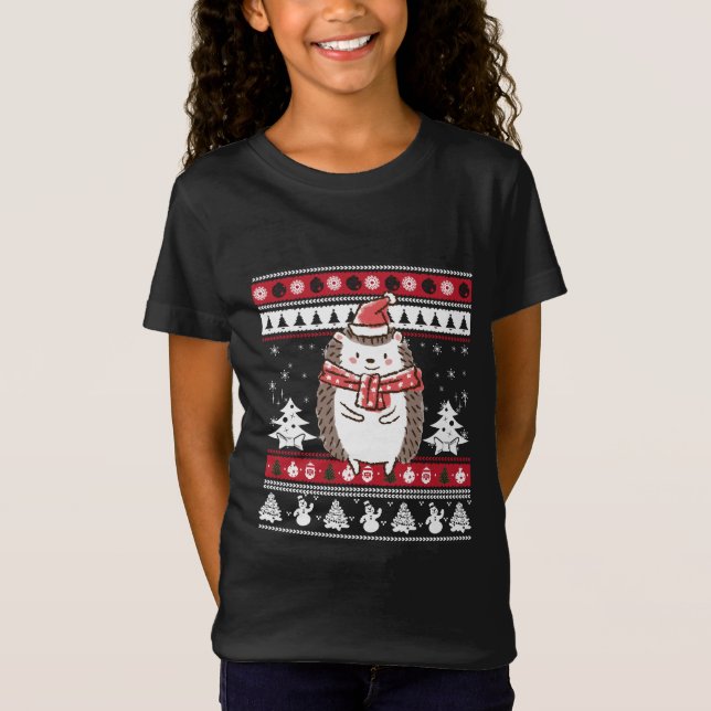 Igel Weihnachten T-Shirt (Vorderseite)