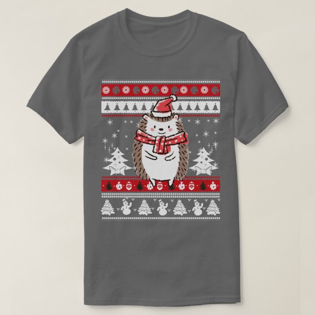 Igel Weihnachten T-Shirt (Design vorne)