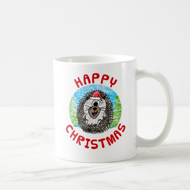 Igel Weihnachten Tier Wildtiere Natur Kinder Kaffeetasse (Rechts)