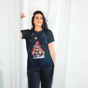 Igel-Weihnachtsbaum-Santa-Mützen T-Shirt