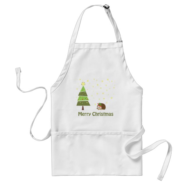 Igel Weihnachtslandschaft Schürze (Vorne)