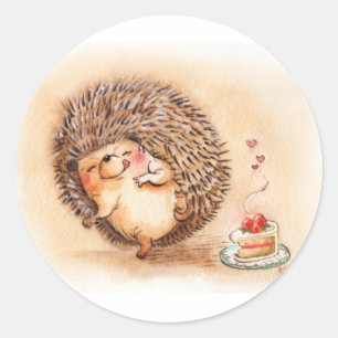 Igel Yum Runder Aufkleber