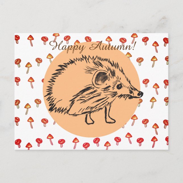 Igel Zeichne benutzerdefinierte Postkarte (Vorderseite)