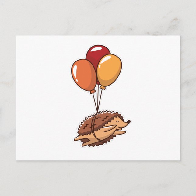 Igelballons Postkarte (Vorderseite)