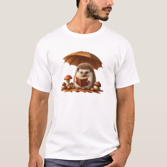 Igel's Book Club - Gemütliches Reading Animal T-Shirt (Vorderseite)