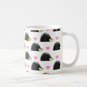 Igels-Herz-Muster-Weiß Kaffeetasse