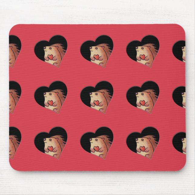 Igels-Herzen Mousepad (Vorne)