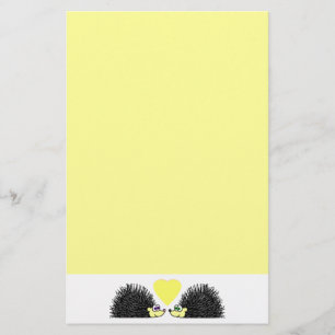 Igels-Liebe-Briefpapier - Gelb Briefpapier