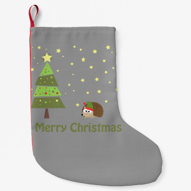 Igels-Weihnachtsszene Kleiner Weihnachtsstrumpf (Vorderseite)