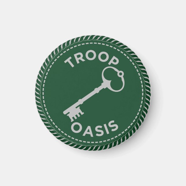 IGGPPCamp 2022 Troop Pride Magnet vert (Devant)