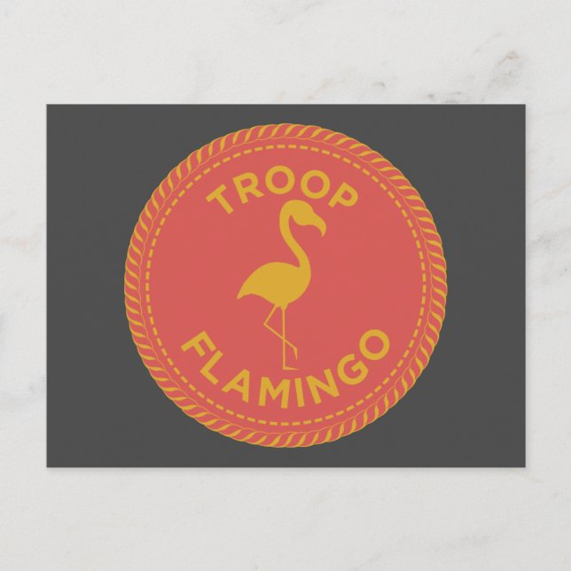 IGGPPCamp Troop Flamingo Postcard Postkarte (Vorderseite)