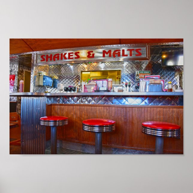 Iggy's Diner Interior, Carthage, Missouri Poster (Vorne)