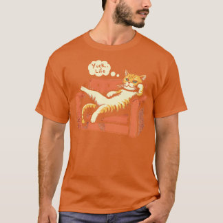 Igitt Leben Sarkasmus Müde Fauler Kater T-Shirt