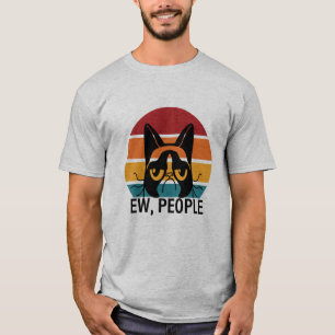 Igitt Leute Lustige Miauende Schwarze Katze T-Shirt