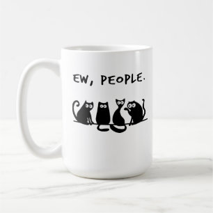 Igitt Leute Lustige Miauende Schwarze Katzen Kaffeetasse