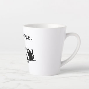 Igitt Leute Lustige Miauende Schwarze Katzen Milchtasse